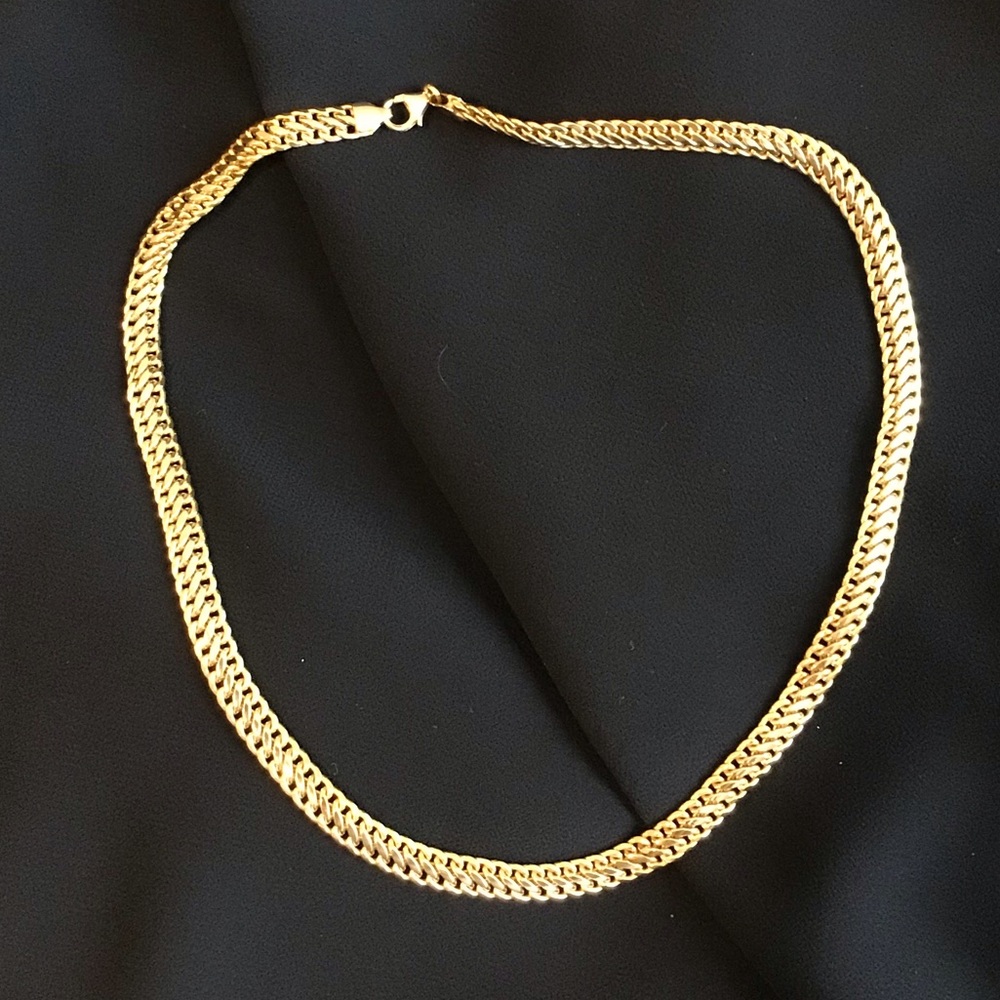 14k Gold “S” Link Polished Chain Necklace.